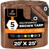 Xpose Safety 20 ft x 25 ft 5 mil Tarp, Brown, Polyethylene BRT-2025-X